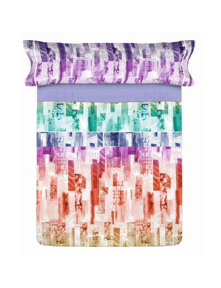 Jeu de draps Lois SAVAGE Mauve Lit 1 persone