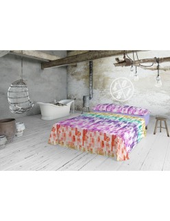 Jeu de draps Lois SAVAGE Mauve Lit 1 persone