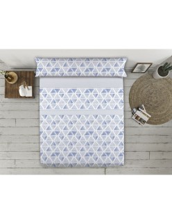Bettwäsche-Set Happy Home TRIANGLES AH Blau Double size