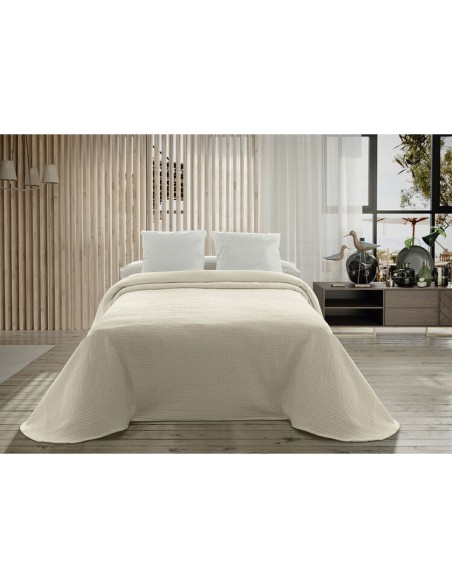 Couvre-lit Hosteline PALMA Beige Lit 1 persone