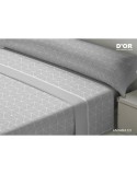 Jeu de draps D'Or ANKARA Gris Lit 1 persone Franela