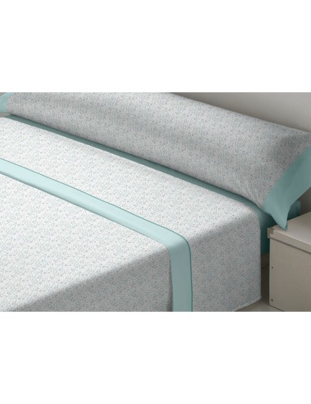 Juego de Sábanas D'Or LAVANDA Verde Cama de 120 Franela