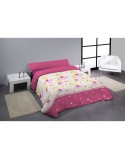 Parure de couette Hosteline BAILA Rose Lit 1 persone 2 Pièces