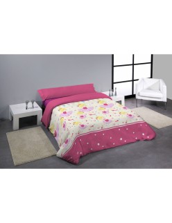 Parure de couette Hosteline BAILA Rose Lit 1 persone 2 Pièces