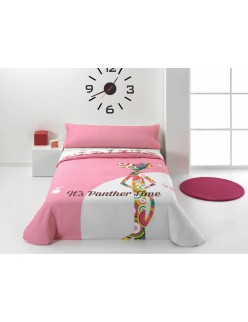 Parure de couette Hosteline PINK PANTER Pp Multicouleur Lit 1 persone 3 Pièces