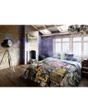 Juego de funda nórdica Lois LABELS P. Azul Cama de 135 220 x 230 cm 3 Piezas