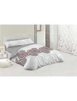 Parure de couette Hosteline ZARCO Gris Lit 1 persone 2 Pièces