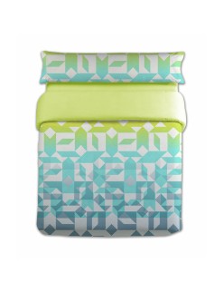 Parure de couette Hosteline HARRIS Vert Lit 1 persone 2 Pièces