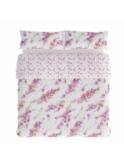 Bettbezug-Set Hosteline SPRING Violett Double size 2 Stücke