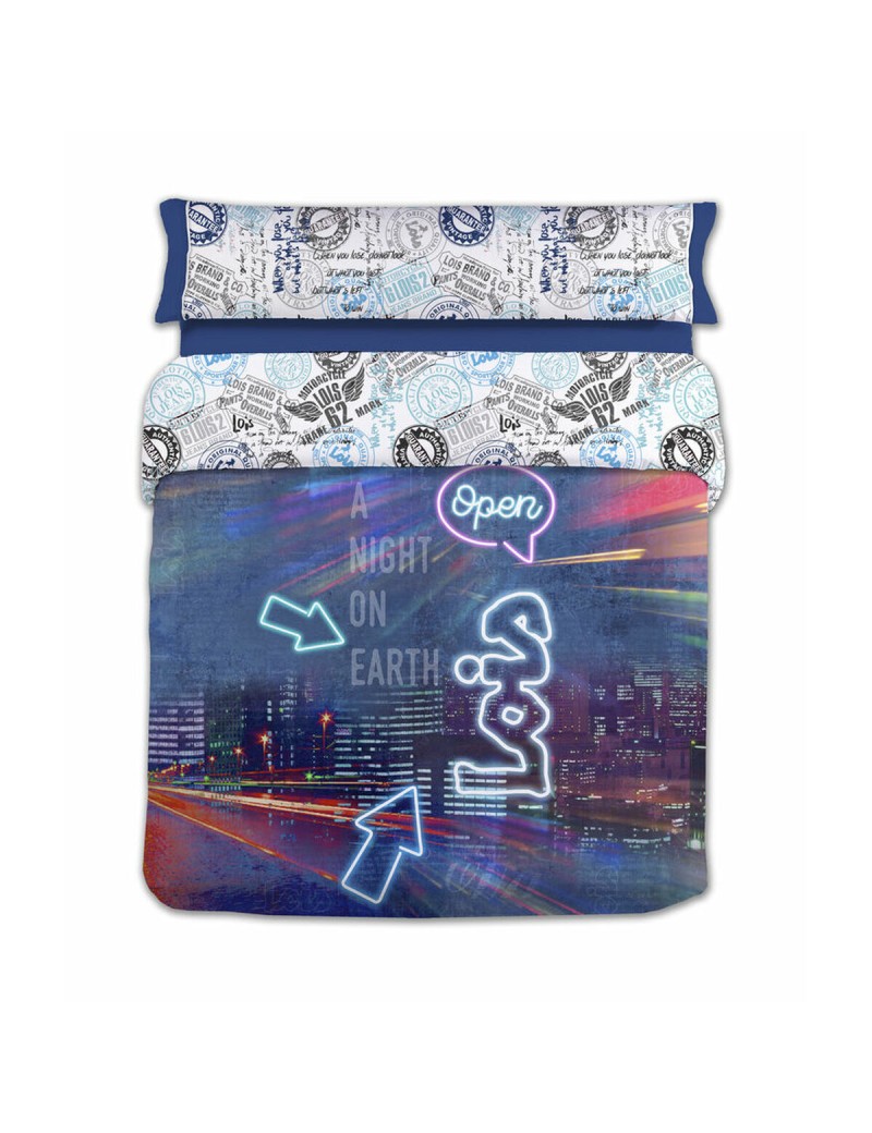 Bettdeckenbezug Lois NIGHT P. Blau Doppelmatratze 240 x 230 cm
