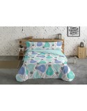 Conjunto de capa de edredom Pierre Cardin Ideas Multicolor Azul Marinho Solteiro 3 Peças