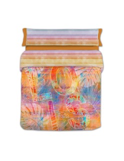 Parure de couette Lois CORSO P. Orange Gran lit 2 persones 240 x 230 cm 4 Pièces