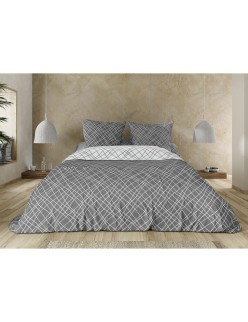 Conjunto de capa de edredom Pierre Cardin CRUCE Cinzento Solteiro 3 Peças