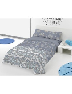 Nordic cover Pierre Cardin GLOBOS Blue 144 Threads 180 x 230 cm