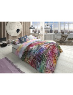 Parure de couette Lois FAME P. Gris Lit 1 persone 3 Pièces