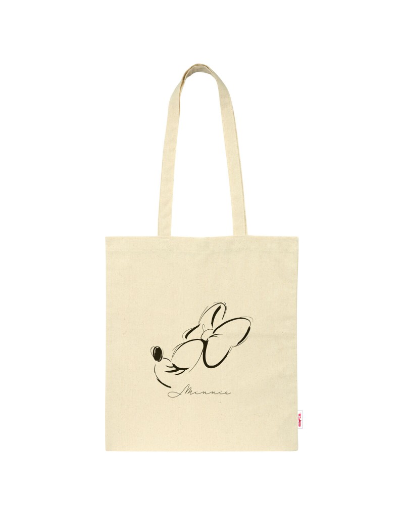 Bolsa de tela Minnie Mouse Natural Beige