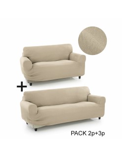 Funda para Sofá Sofakover Pocket Duo Romeo Beige 2 Unidades (Reacondicionado B)