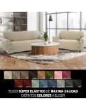 Sofa Cover Sofakover Pocket Duo Romeo Beige 2 Units (Refurbished B)