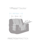 Funda para sillón Eysa LEVANTE Rosa 100 x 110 x 55 cm