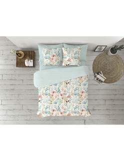 Set di copripiumino Pierre Cardin FANY Acquamarina Ala francese 2 Pezzi