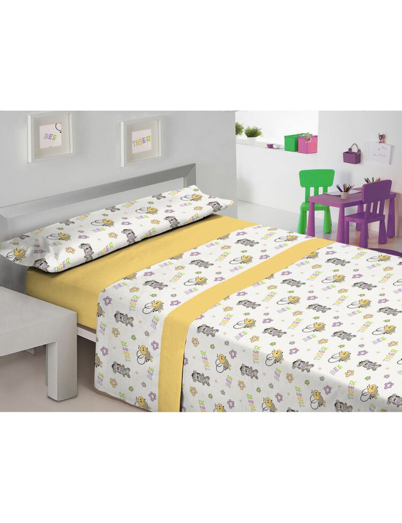 Set di copripiumino Hosteline FLO Multicolore Singolo 2 Pezzi