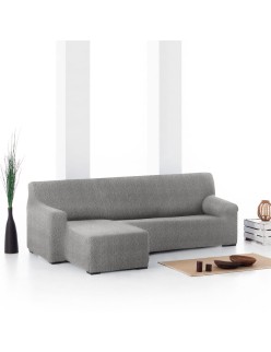 Funda para chaise longue de brazo corto izquierdo Eysa ROC Gris claro 120 x 120 x 360 cm