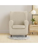 Housse de fauteuil à oreilles Eysa ULISES Blanc 80 x 100 x 90 cm
