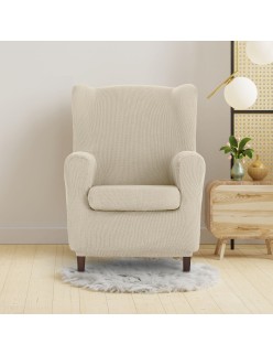 Housse de fauteuil à oreilles Eysa ULISES Blanc 80 x 100 x 90 cm