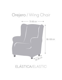Copridivano poltrona con ali Eysa ULISES Bianco 80 x 100 x 90 cm