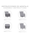 Housse de fauteuil à oreilles Eysa ULISES Blanc 80 x 100 x 90 cm