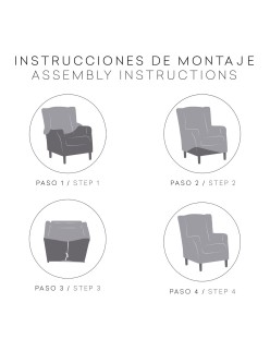 Funda para sillón orejero Eysa ULISES Blanco 80 x 100 x 90 cm
