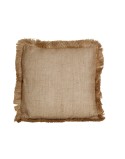 Cuscino Romimex Marrone Con frange 45 x 10 x 45 cm