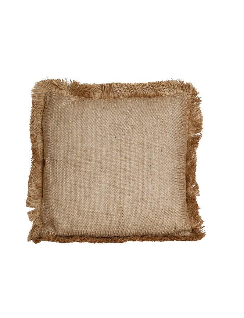 Cuscino Romimex Marrone Con frange 45 x 10 x 45 cm