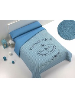 Set di copripiumino Hosteline MADE Azzurro Osimano 4 Pezzi