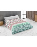 Parure de couette Hosteline TRIPOLI Vert Gran lit 2 persones 2 Pièces