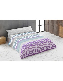 Bettbezug-Set Hosteline TRIPOLI Violett Double size 2 Stücke