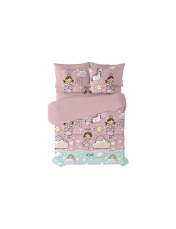 Bettbezug-Set Pierre Cardin Morgana Rosa Einzelmatratze 3 Stücke