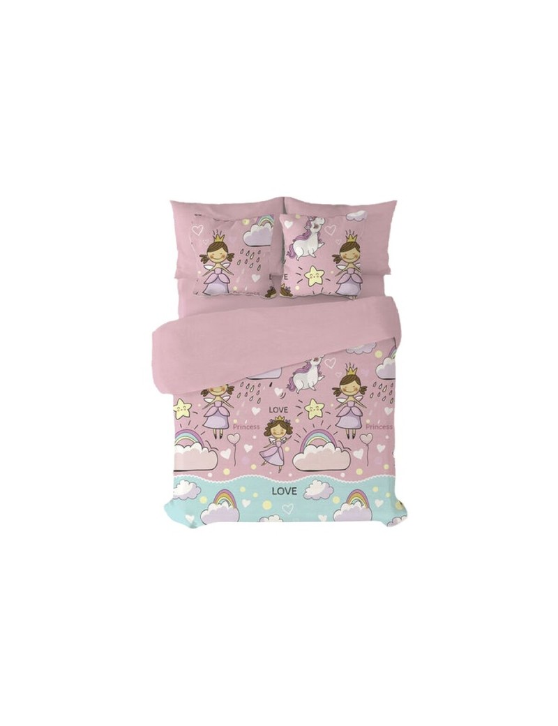 Bettbezug-Set Pierre Cardin Morgana Rosa Einzelmatratze 3 Stücke