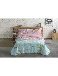 Conjunto de capa de edredom Pierre Cardin Morgana Cor de Rosa Solteiro 3 Peças