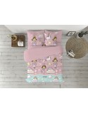 Parure de couette Pierre Cardin Morgana Rose Lit 1 persone 3 Pièces