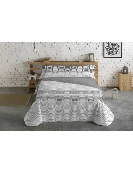 Juego de funda nórdica Hosteline Mojacar Gris Cama de 135 3 Piezas