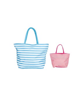 Strandtasche Bismark Blau Rosa Oxford 50 x 16 x 35 cm