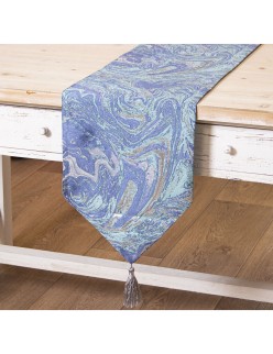 Tischläufer Alexandra House Living Blau 30 x 180 cm