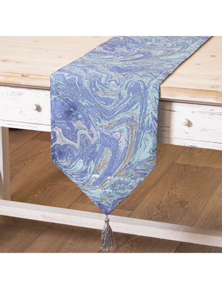 Chemin de Table Alexandra House Living Bleu 30 x 180 cm