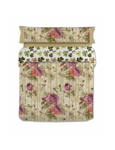 Set di copripiumino Lois VINTAGE Marrone Singolo 150 x 230 cm 3 Pezzi