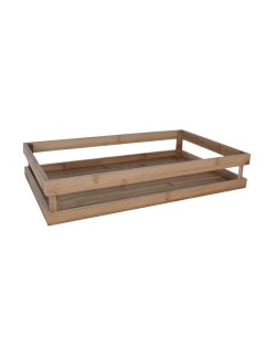 Caja de Almacenaje Inde Bambú 53 x 32,5 x 10 cm (3 Unidades)