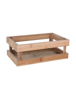 Caja de Almacenaje Inde Bambú 26,5 x 16,2 x 10 cm (3 Unidades)