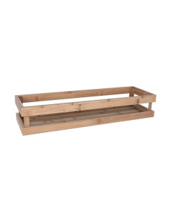 Caixa de Armazenagem Inde Bambu 53 x 16,2 x 10 cm (3 Unidades)