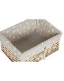 Juego de Cestas Home ESPRIT Verde Beige Natural Mimbre 47 x 35 x 55 cm 5 Piezas
