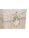 Juego de Cestas Home ESPRIT Verde Beige Natural Mimbre 47 x 35 x 55 cm 5 Piezas